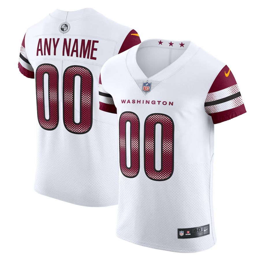Men Washington Commanders Nike White Vapor Untouchable Elite Custom NFL Jersey->->Custom Jersey